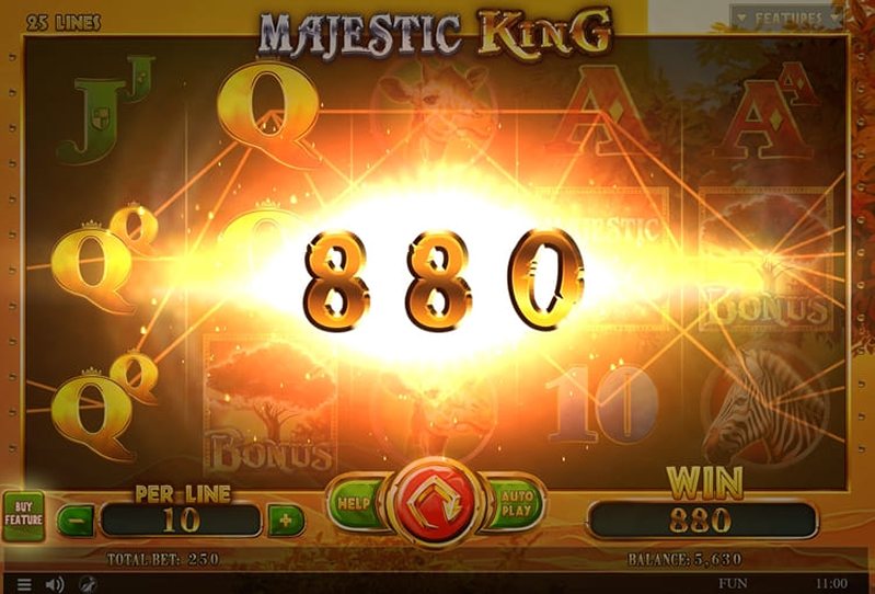 Выигрыш слота Majestic King